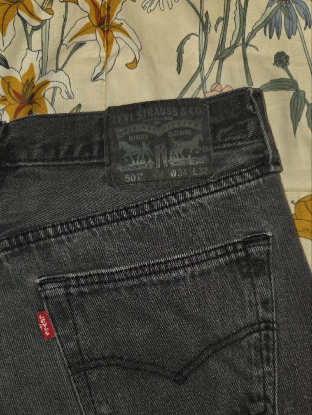 Men's Washed Black Levi's 501